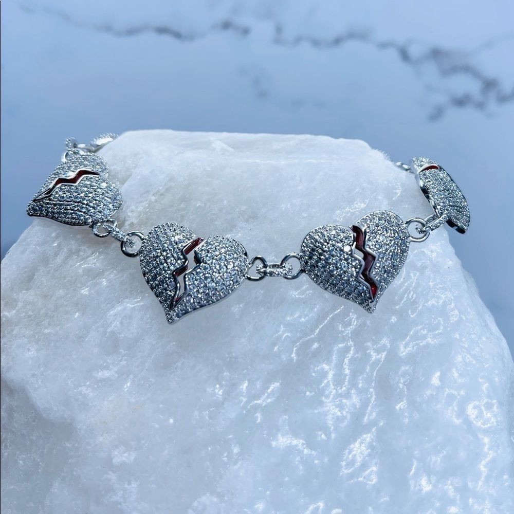 Icy Broken Heart Bracelet